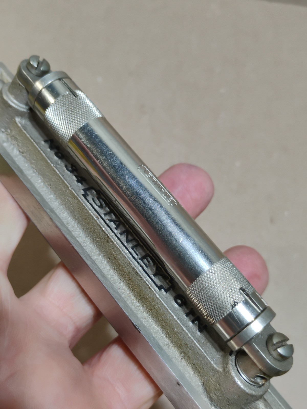 Vintage Stanley USA 6" No. 34 Machinist Level V Bottom - Nice