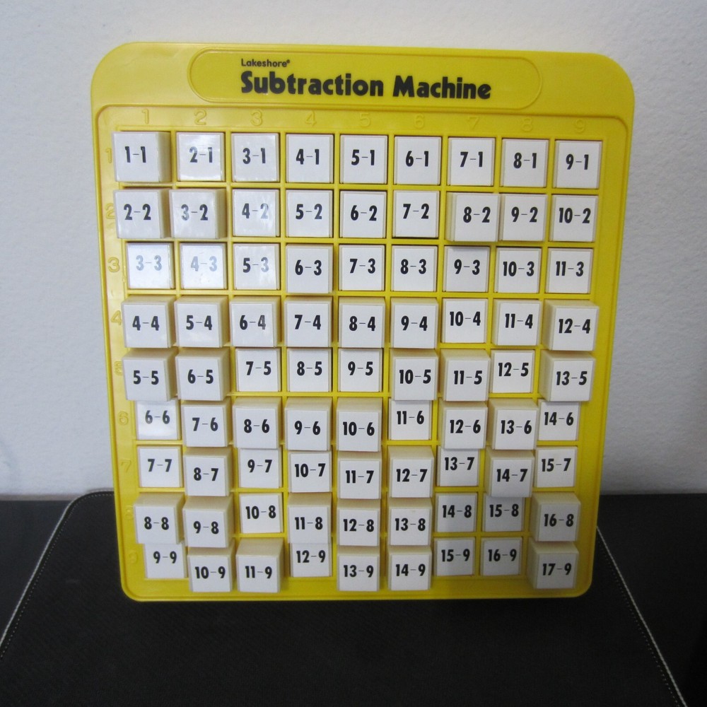 Lakeshore Subtraction Push Button Machine Math Learning Homeschool