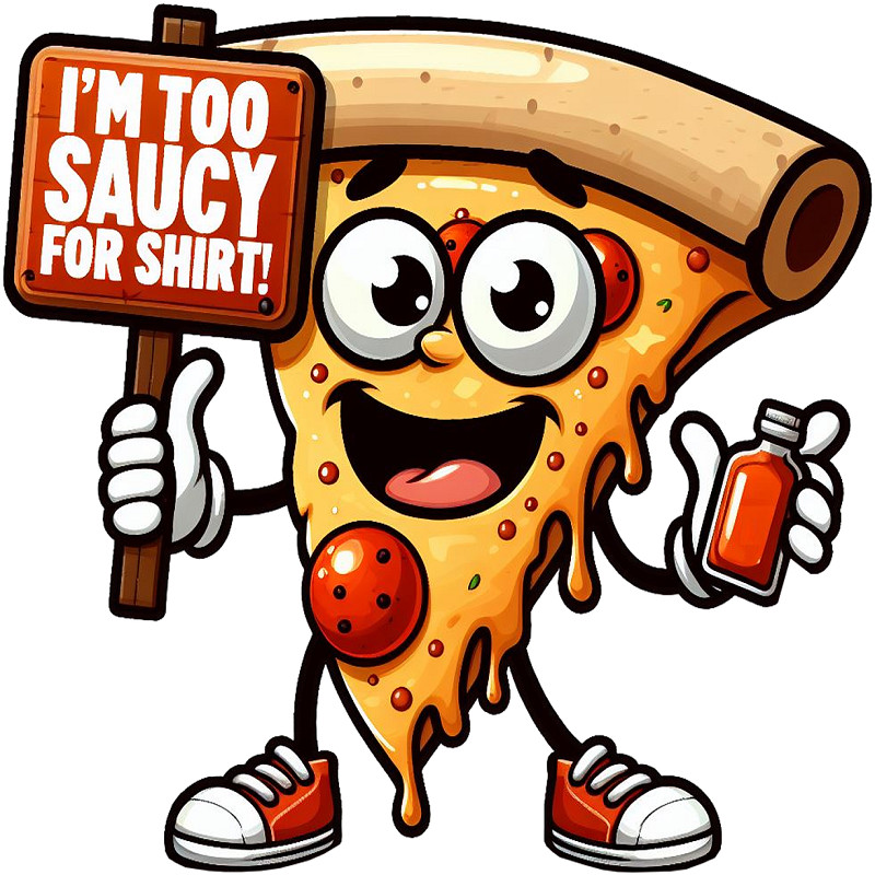 Custom Saucy Pizza Slice Guy Personalized Address Labels