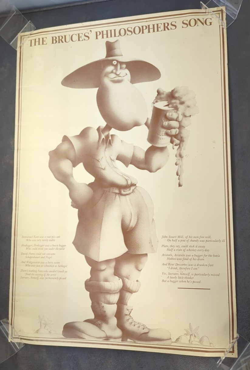 Monty Python Live New York Program Poster 1980 Terry Gilliam Artwork 20x30