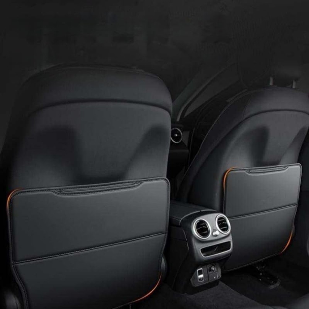 PU Leather Car Seat Back Anti-Kick Mat Pad Universal Protector Cover Accessories