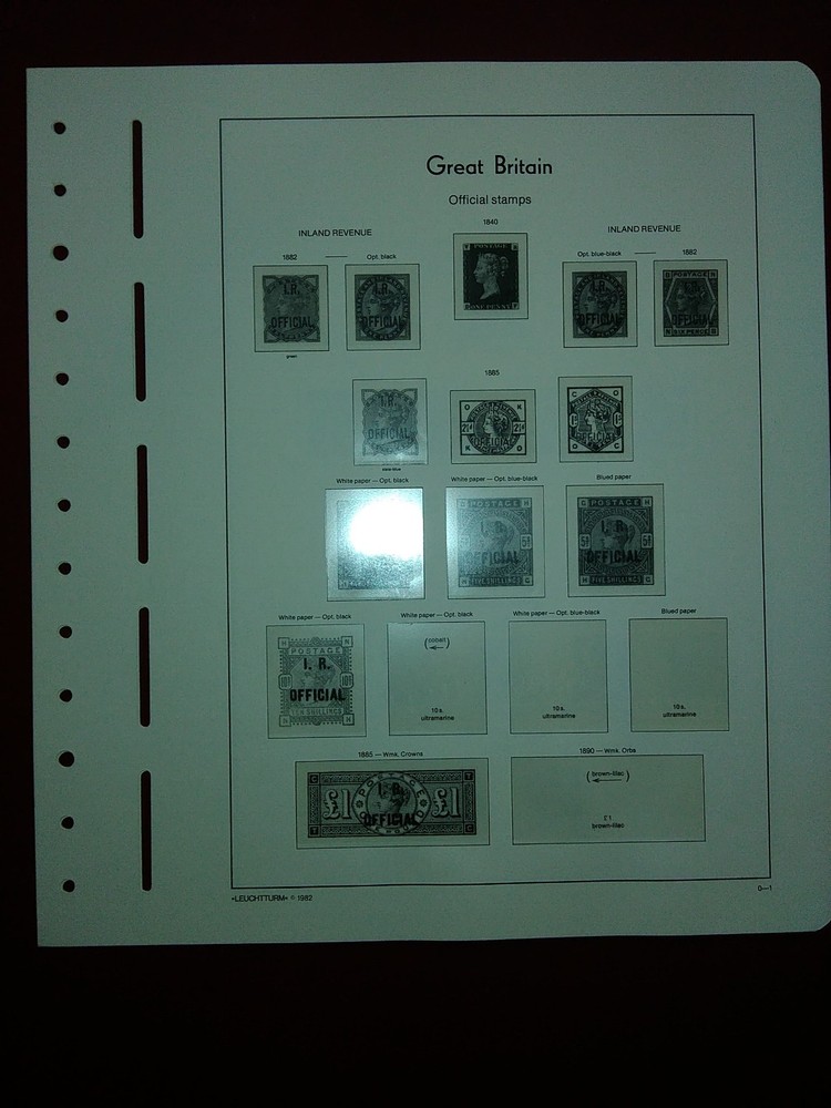 LIGHTHOUSE Hingeless album pages Great Britain 1840-1901 Used Ref 1840.1