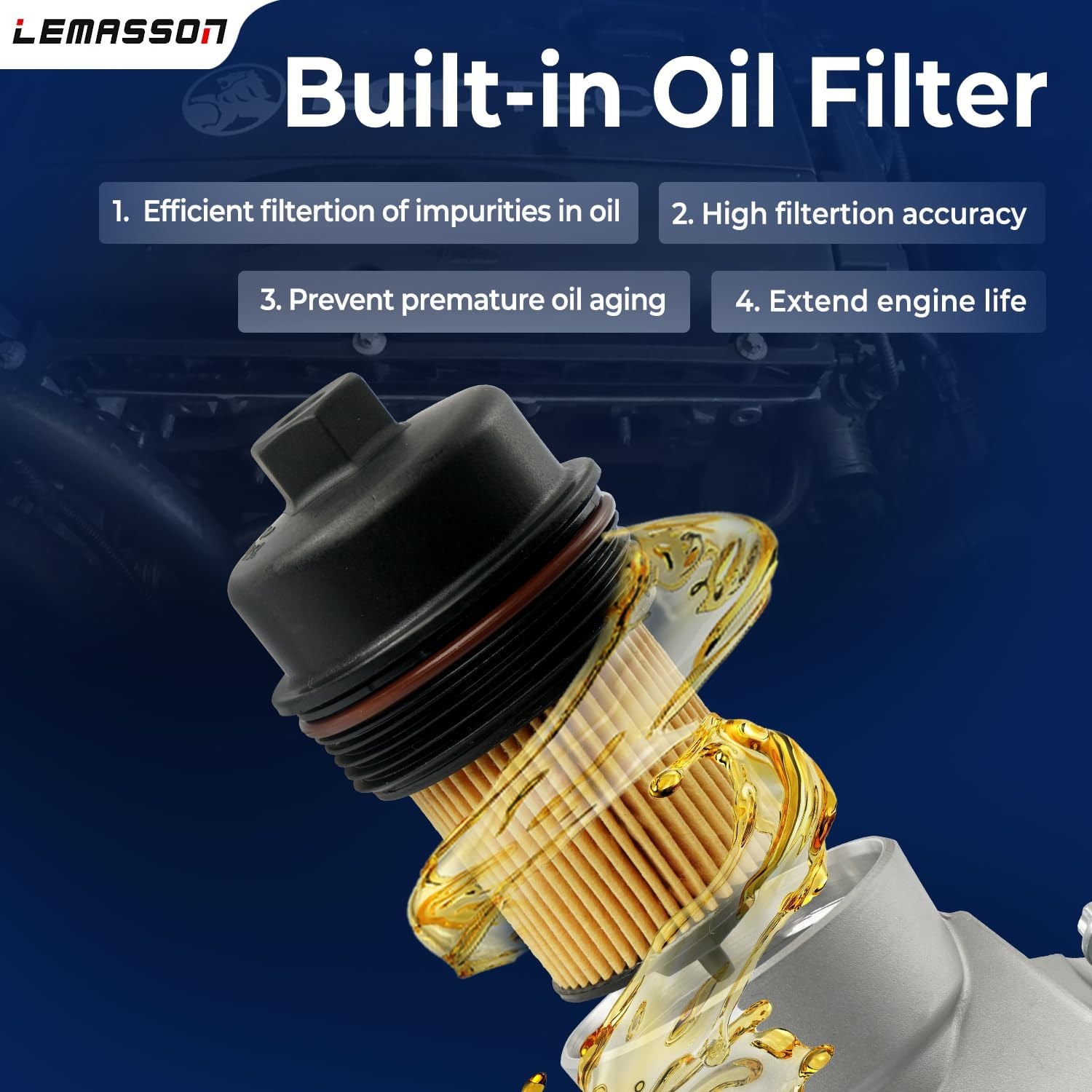 Engine Oil Cooler Filter Housing For Chevy Cruze Sonic Aveo 1.6L 1.8L 93186324