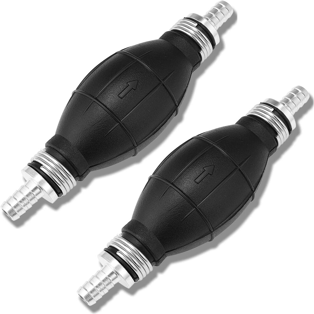 2pcs Hand Primer Bulb Outboard Car Marine Boat Gas Fuel Line Pump All Fuels 1/4"