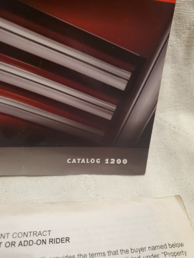Original 2012 Snap-On Tools Catalog 1200 With Credit Application