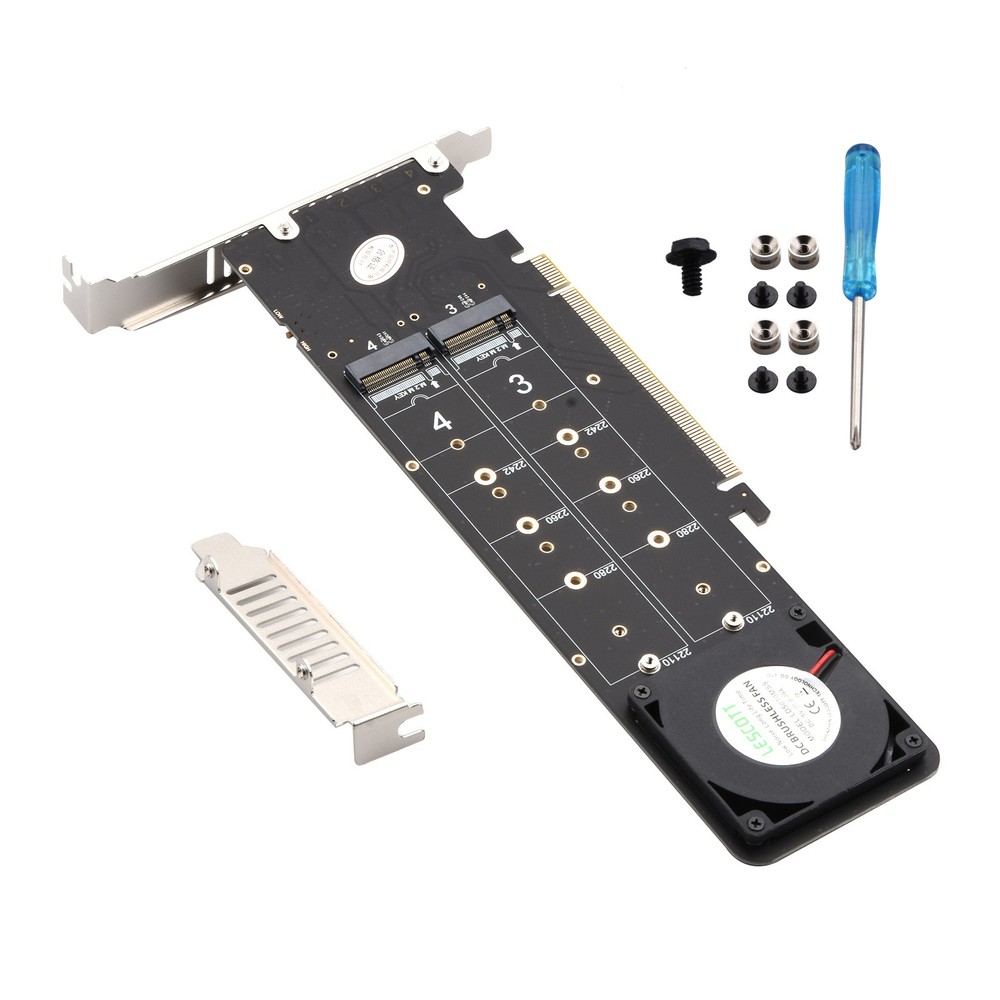 PH44 PLUS SSD Expansion Split Card PCIe 4.0 RAID 0 Mode Supports 1 x Split card