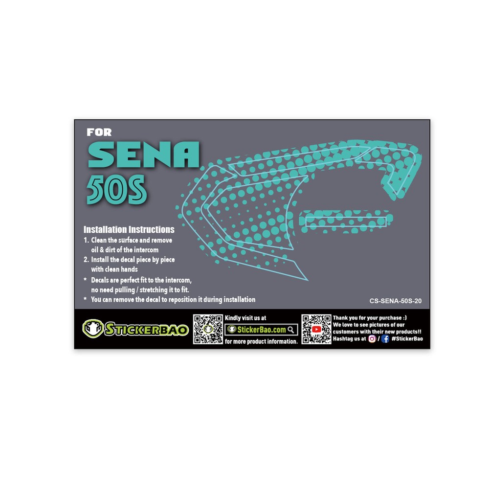 Blue Dot Device Surface Sticker For SENA 50S Intercom x1