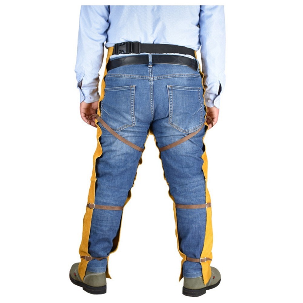 Fire Resistant-Chaps Adjustable Welding-Chaps Adjustable Buttons Cut Resistant