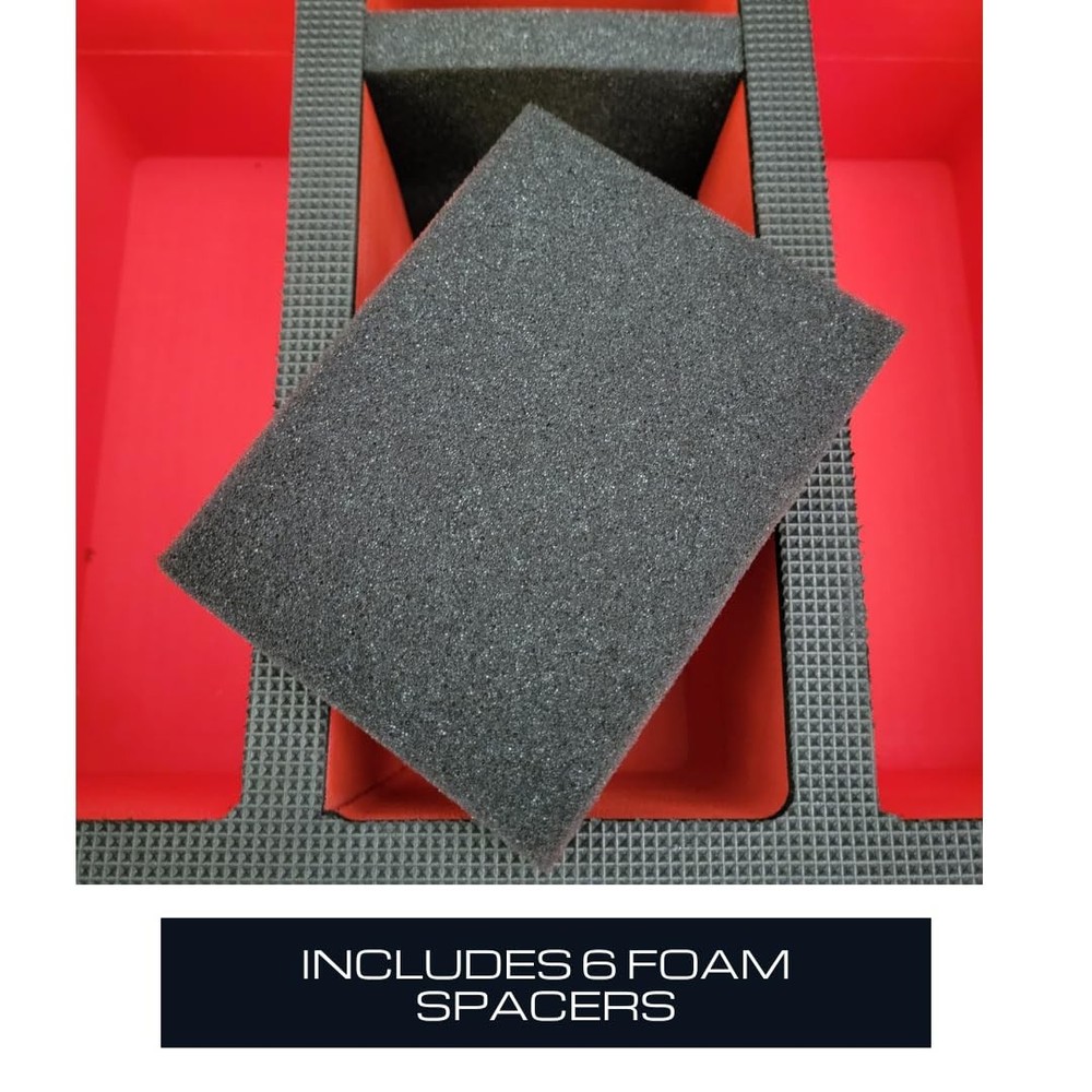 Premium Trading Card Storage Box - Lockable 3 Row Case for 108 PSA Slabs