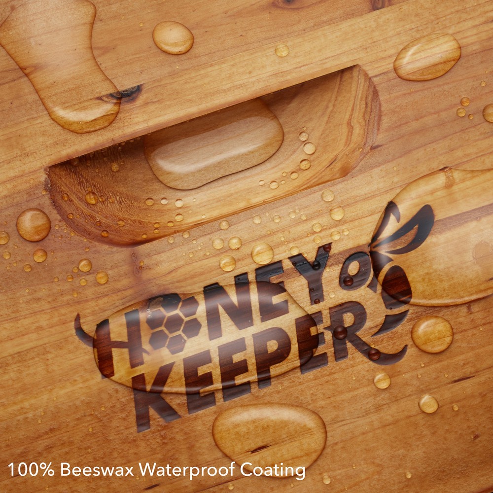 100% Beeswax Beehive 10 Frame Add-On Super, 10 Deep Frames Langstroth Beekeeping