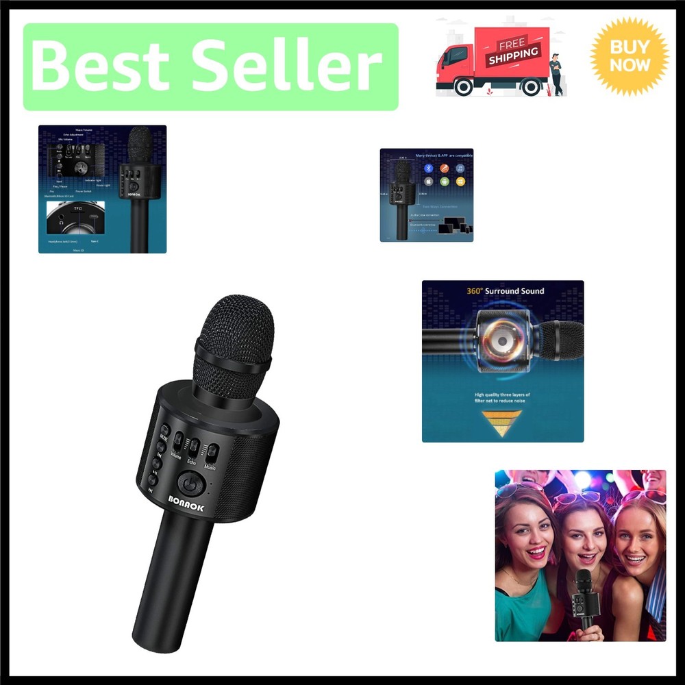 Wireless Handheld Karaoke Microphone & Speaker - Ultimate Singing Experience