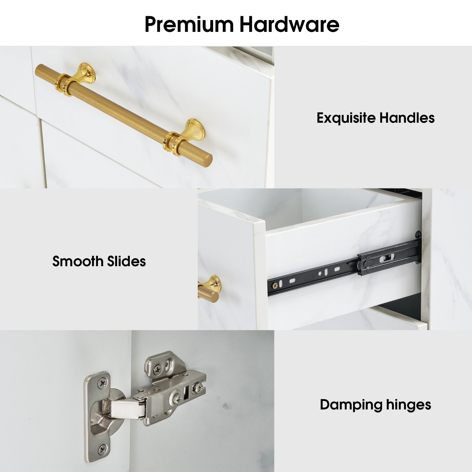 L-shaped Nail Desk for Storage, Versatile Manicure Table with Drawers & Cabinets