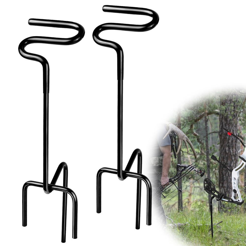 Ground Blind Bow Holder Rubber Coated Archery Stand