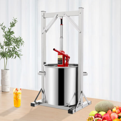 5.8Gal Fruit Wine Press, Manual Stainless Steel Cider Press with Hydraulic Jack
