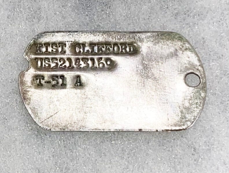 Clifford Kist T-51 Single Dog Tag