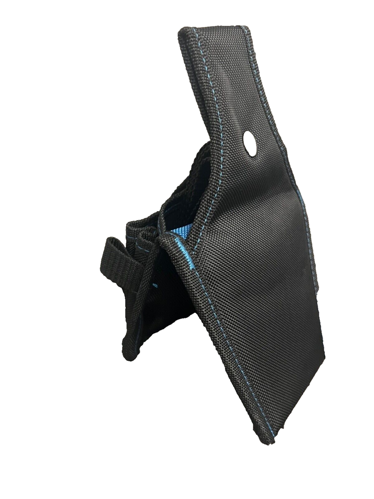 Scanner holder black with blue trim w/ belt