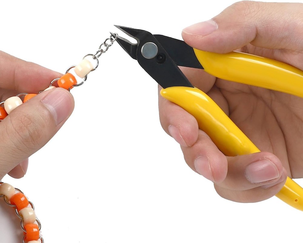 HongWay 5pcs Micro Flush Cutters, Wire Cutter with 5"- 5 Pack, Yellow