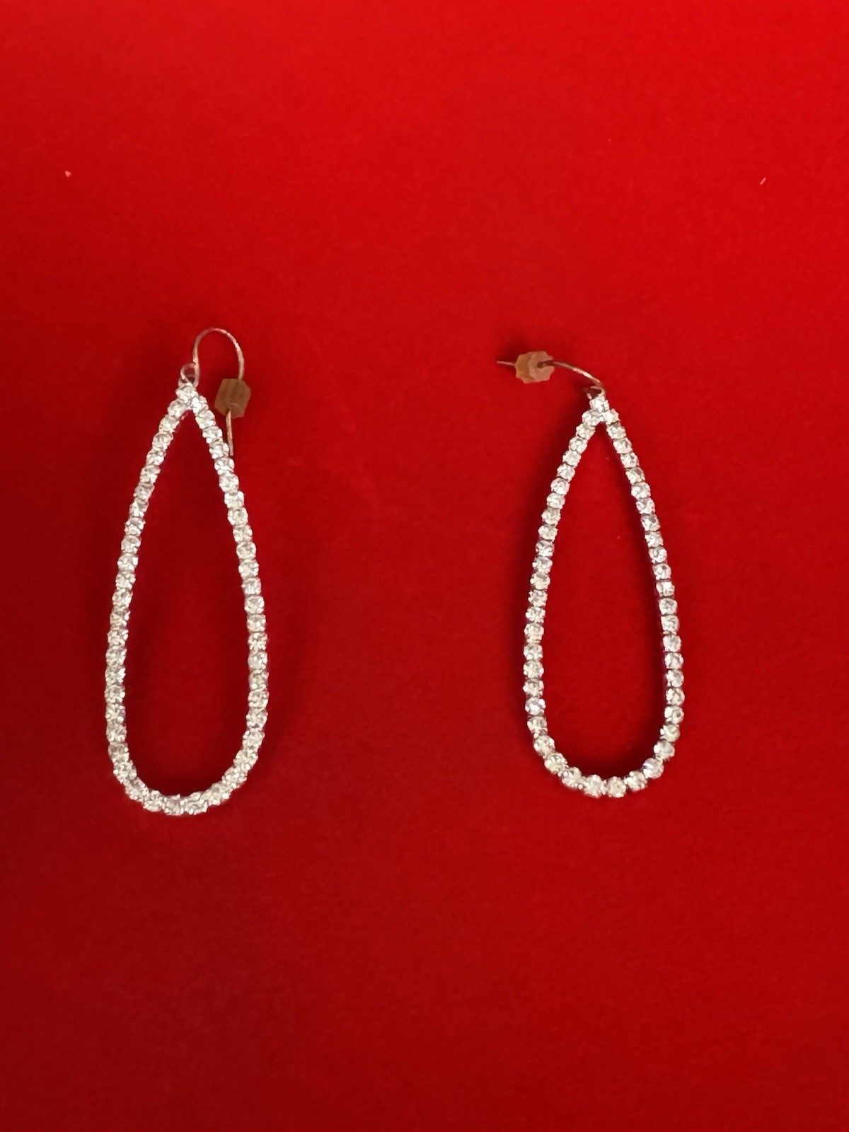 Vintage Rhinestone Earring Lot Snake Earrings Teardrop Hoops Gold Tone Statement