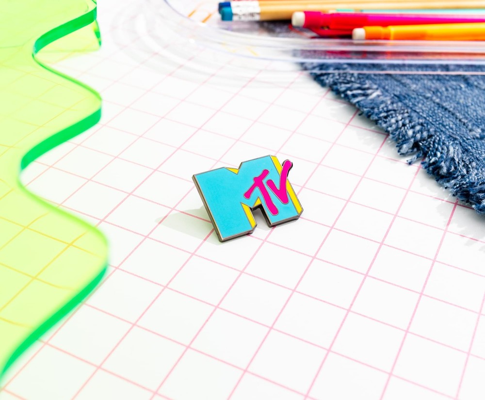 MTV Retro Blue Logo Enamel Pin