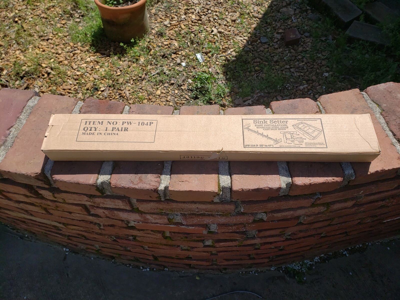 Sink Setter PW-104-P Side to Side installations 25” to 47”