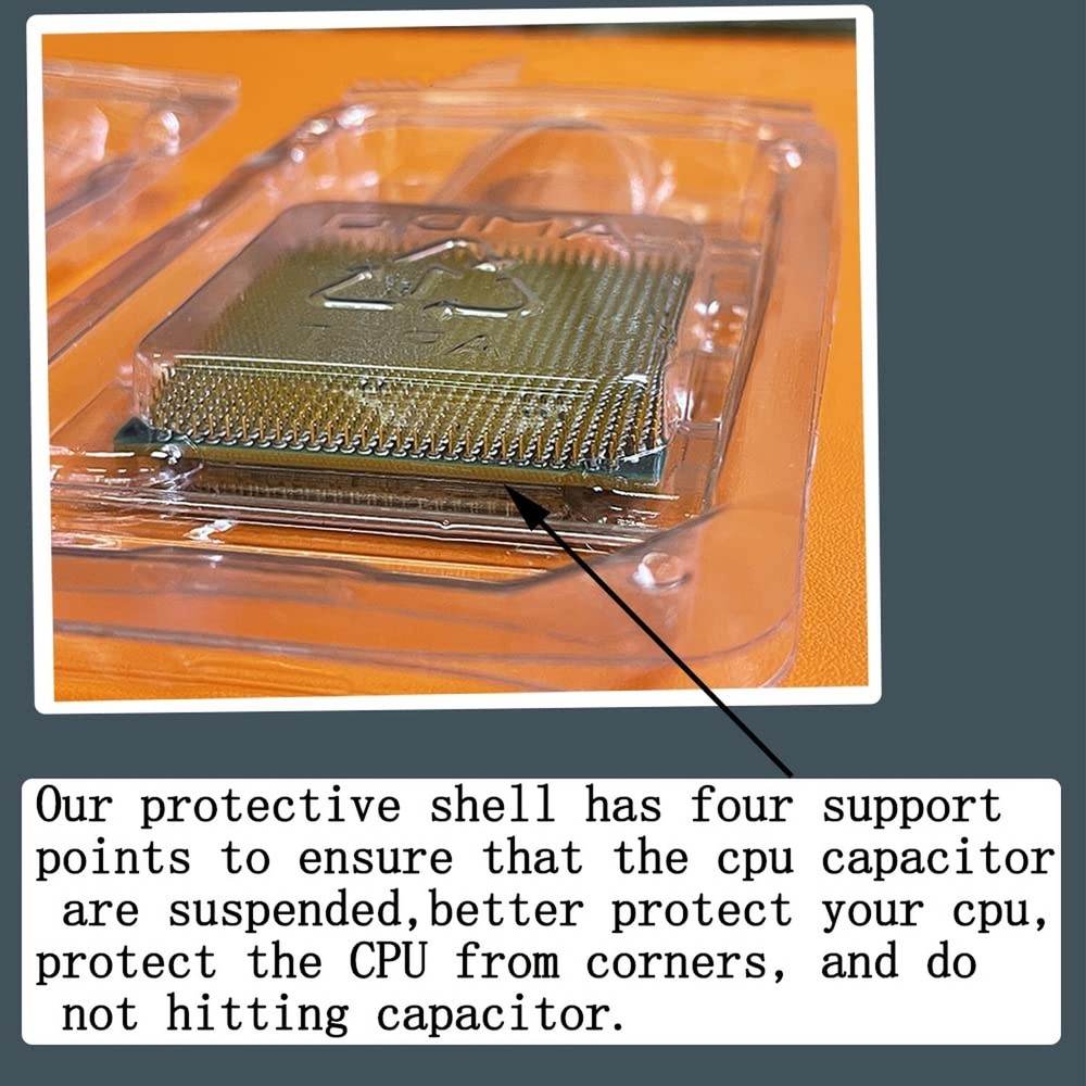 10pcs AMD CPU Protective Thicken Plastic Clamshell Case Trays Suitable with 1...