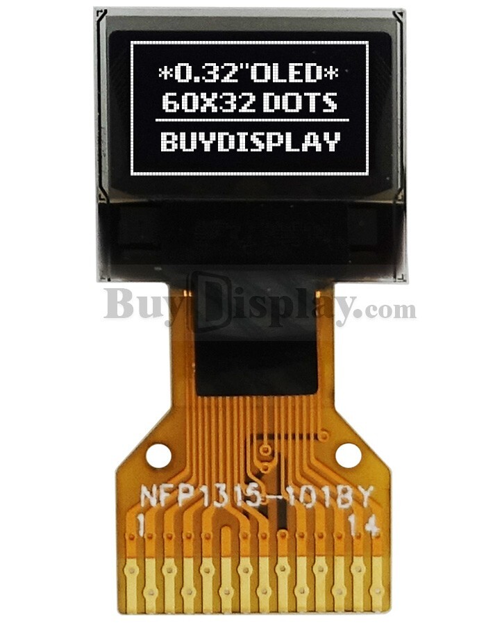 I2C White 0.32 inch OLED Display Panel 60x32 Pixels SSD1315