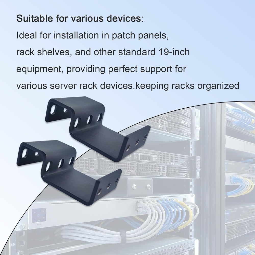 Compatible 1RU Recessed Rack Adapter-for Computers,Servers,and Network Device...