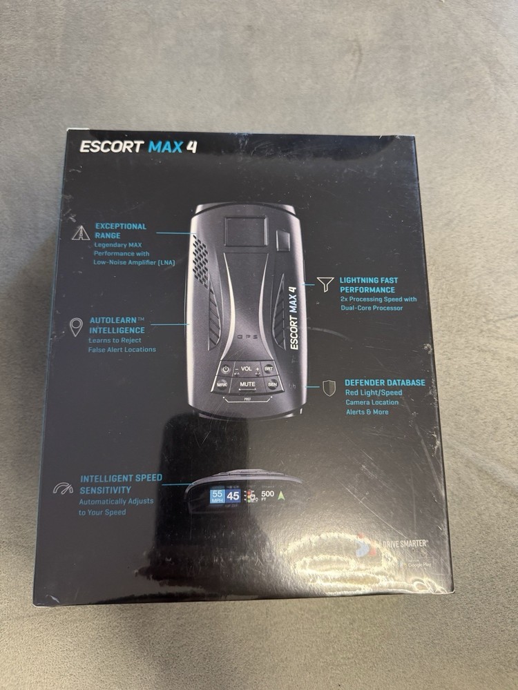 Escort MAX 4 Radar Detector 2X Filtering Advanced Range