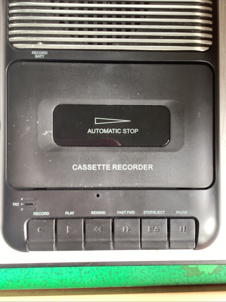 cassette recorder with microphone Untested