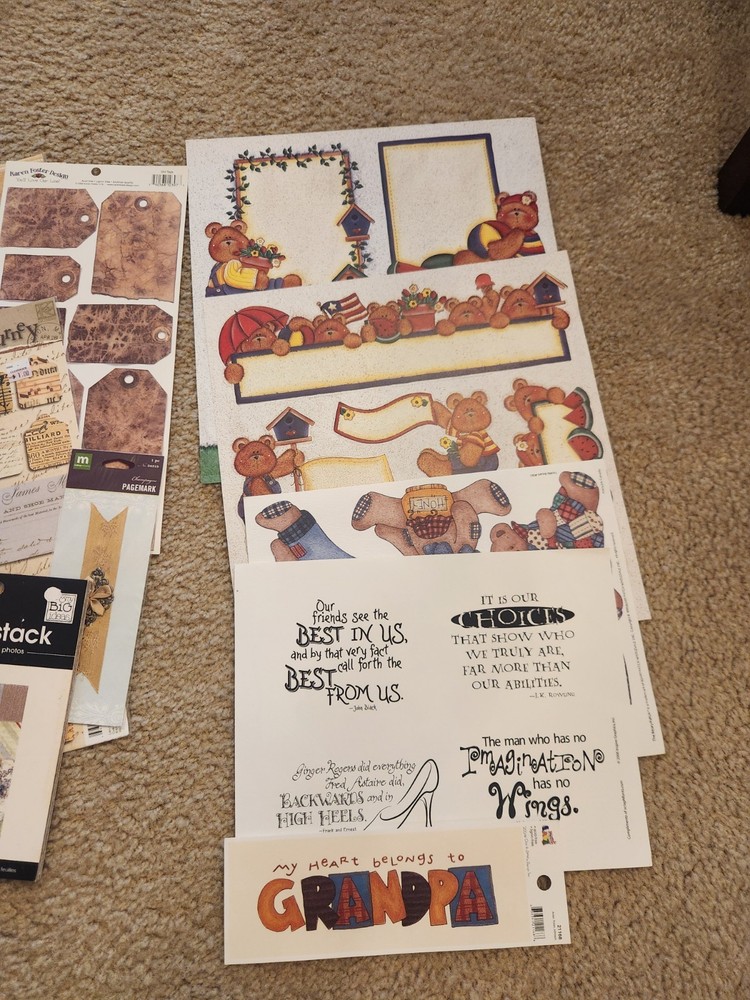 Scrapbook Lot Page Kits Cut Outs