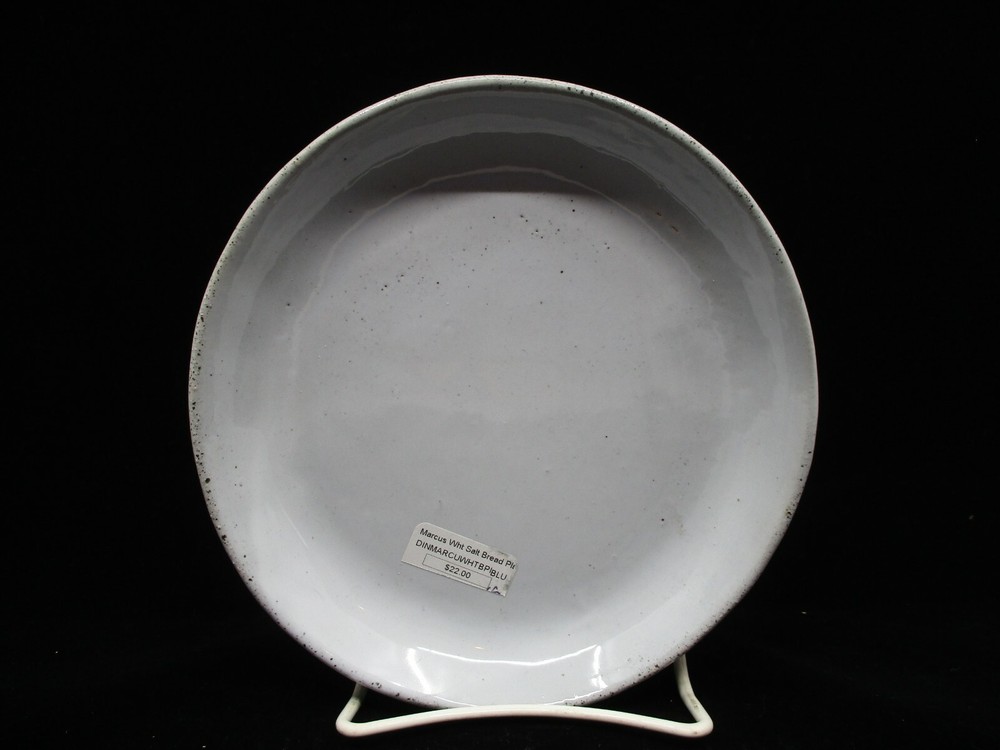 BLUE PHEASANT POTTERY - MARCUS WHITE SALT BREAD & BUTTER PLATE - 6 1/8"   0709H