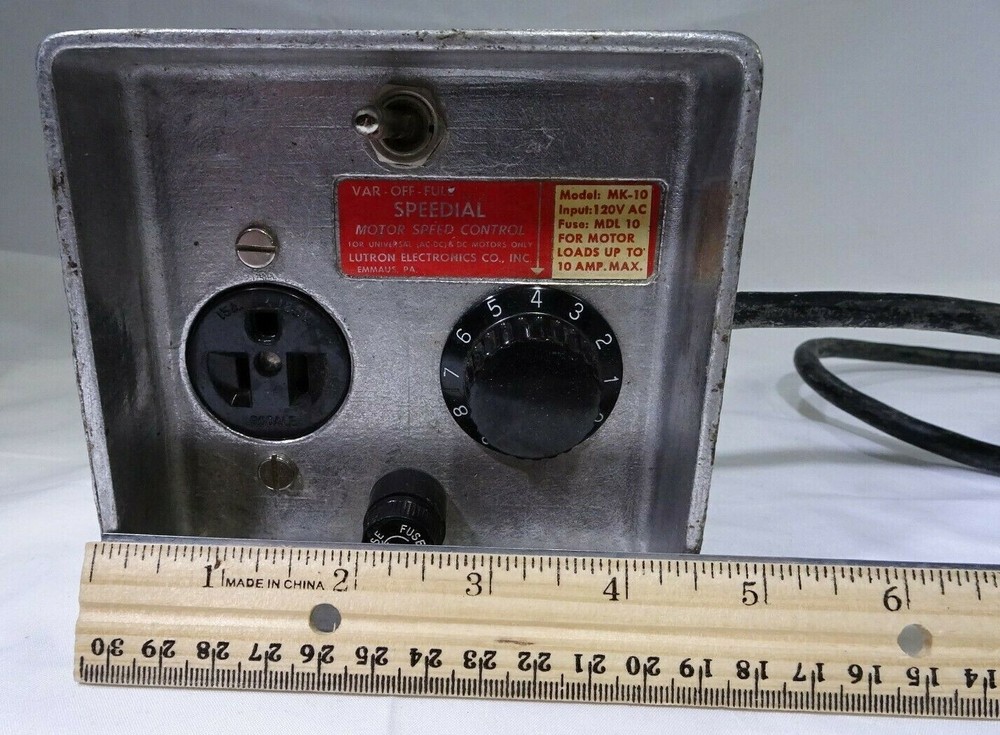 Lutron Electronics Speedial Motor Speed Control Model MK-10 CA