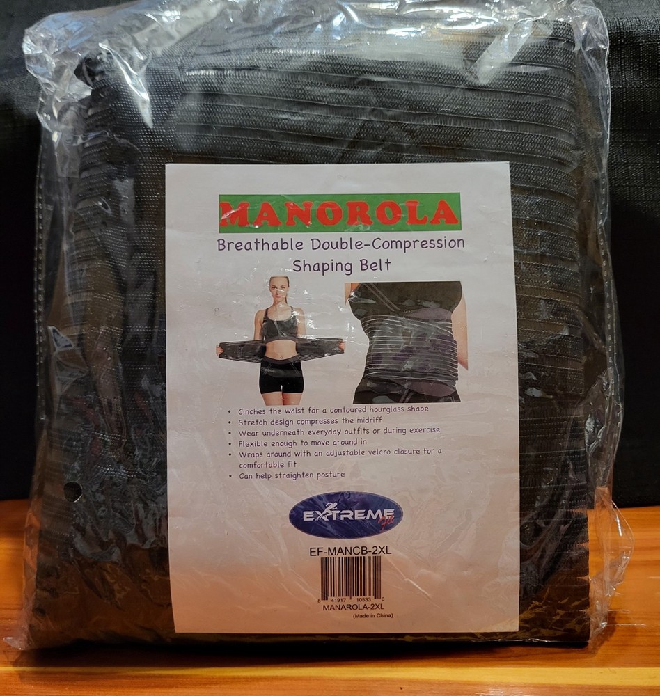 Back Support Black Extreme Fit 2XL Double Compression Shaping NEW