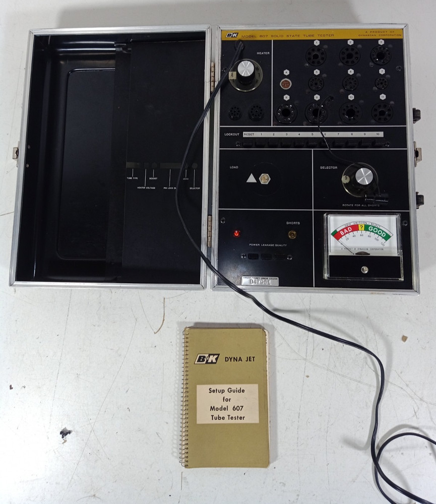 B &K Dyna Jet Model 607 Solid State Tube Tester with Setup Guide