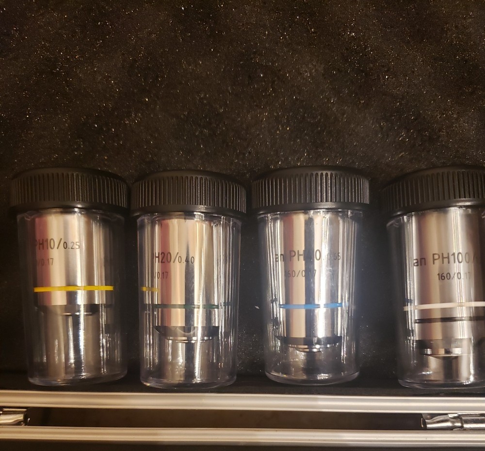 Microscope Phase Contrast Kit (10X 20X 40X 100X Plan Achromatic Phase...