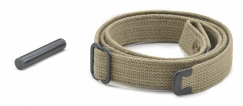 USGI WW2 .30 M1 CARBINE SLING, OILER, & BUTTSTOCK POUCH KHAKI Dated 1942