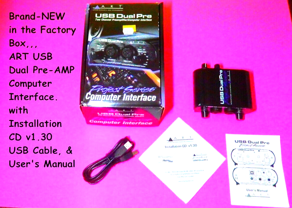 NEW Art USB Dual Pre-Amp, TWO-Channel Pre Amp Computer Interface Project Series