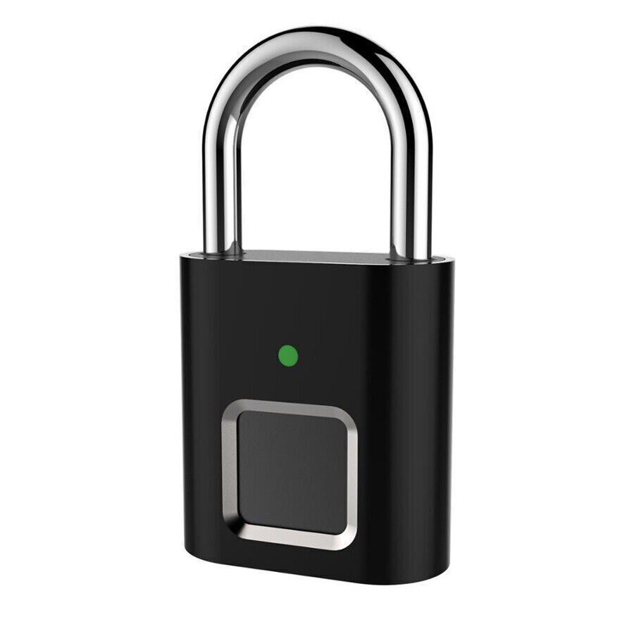 Smart Fingerprint Padlock Mini Security USB Rechargeable Keyless Lock Universal