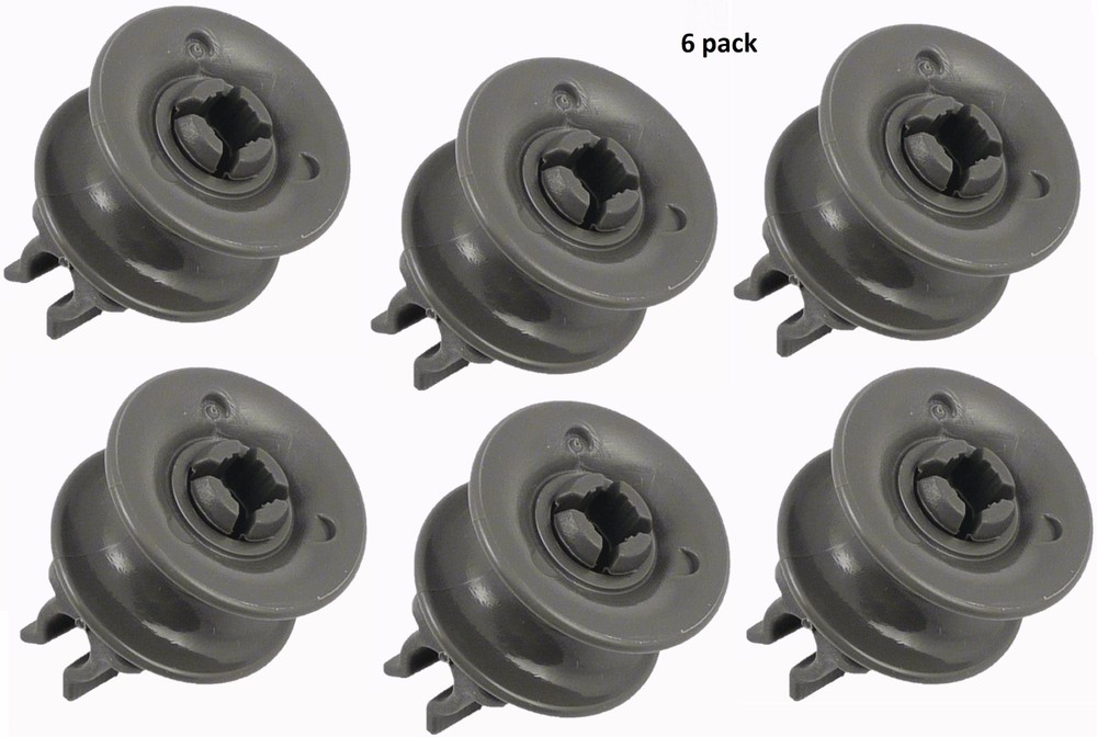 Genuine OEM (6 Pack) LG Dishwasher Upper Rack Roller 4581DD3002A (Includes 6)