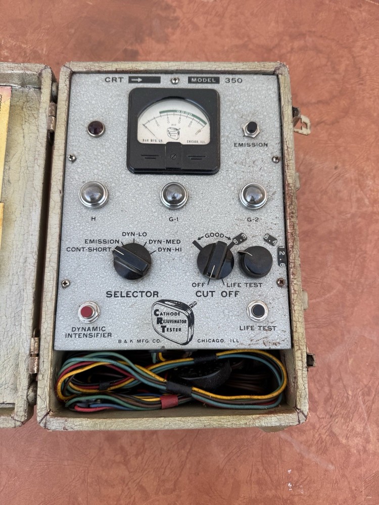 Vintage B & K CRT Cathode Rejuvenator Tester Model 350 Untested