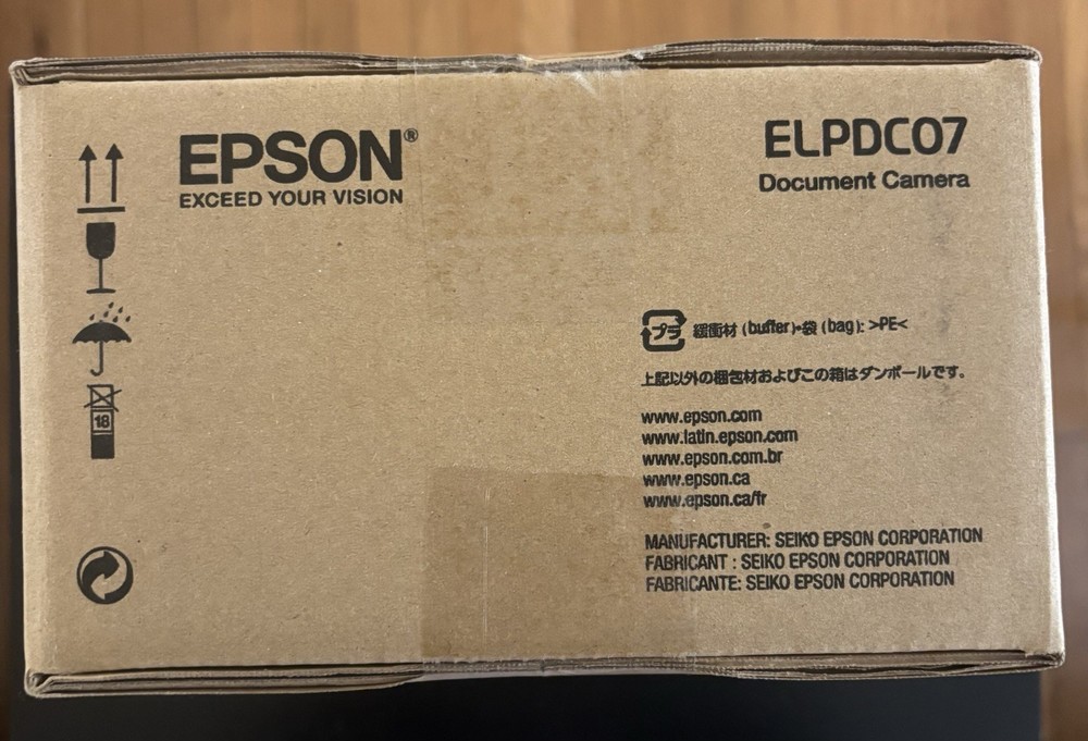 Epson ELPDC07 Document Camera – Brand New Sealed – USB Visual Presenter