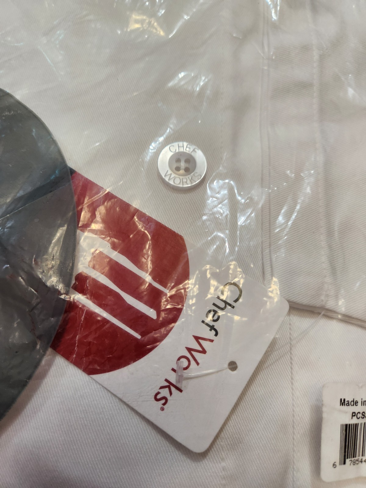 Chef Works Double Button Front White Chef's Jacket Shirt L New