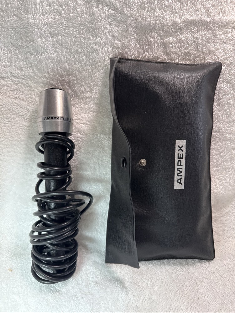 VTG 1960's Ampex Model 2001 Dynamic Microphone Mic w/ Soft Case