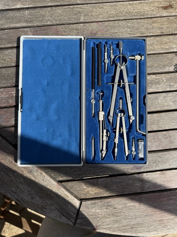 TECHNICAL DRAFTING DRAWING SET ORIGINAL HELLERMAN  GERMAN VTG Germany