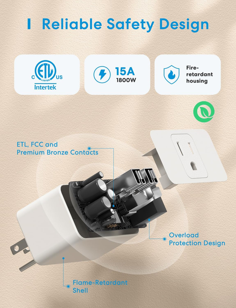 Meross Smart Plug Mini 15A WiFi Apple HomeKit Alexa Google Timer 4 Pack