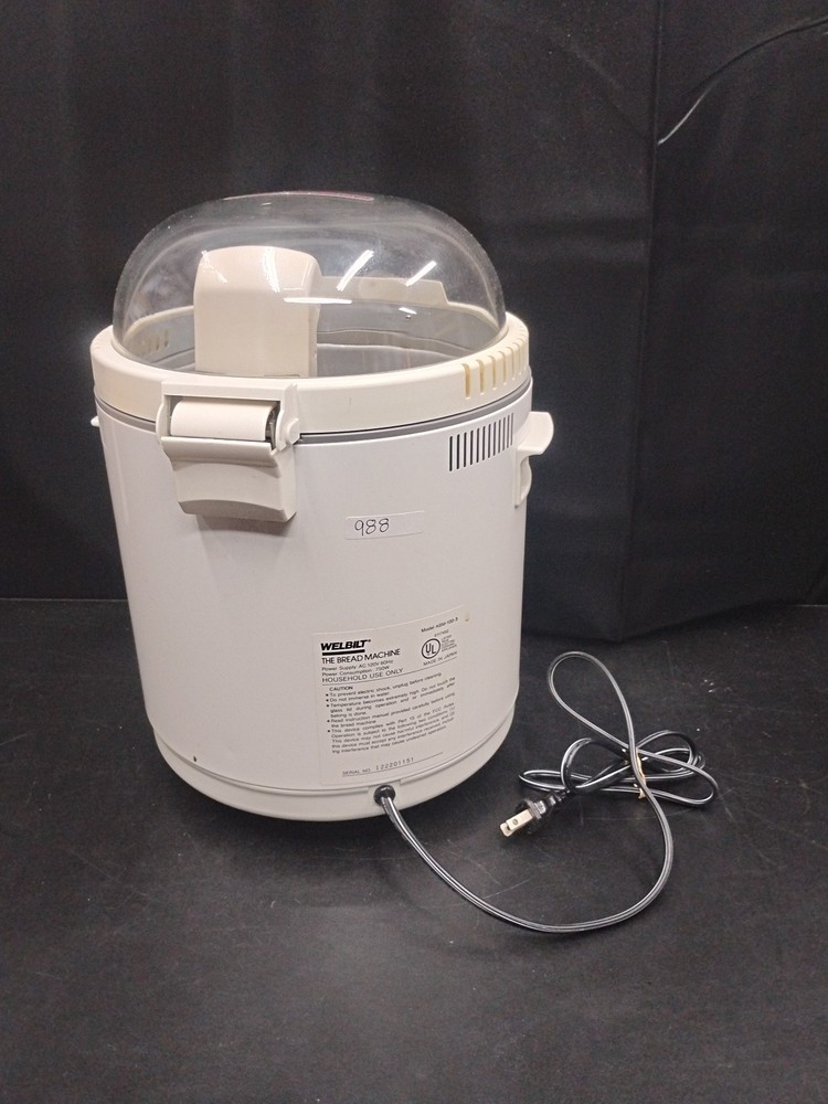 Welbilt The Bread Machine Maker ABM-100-3 White Dome Top 2lb Loaf Automatic