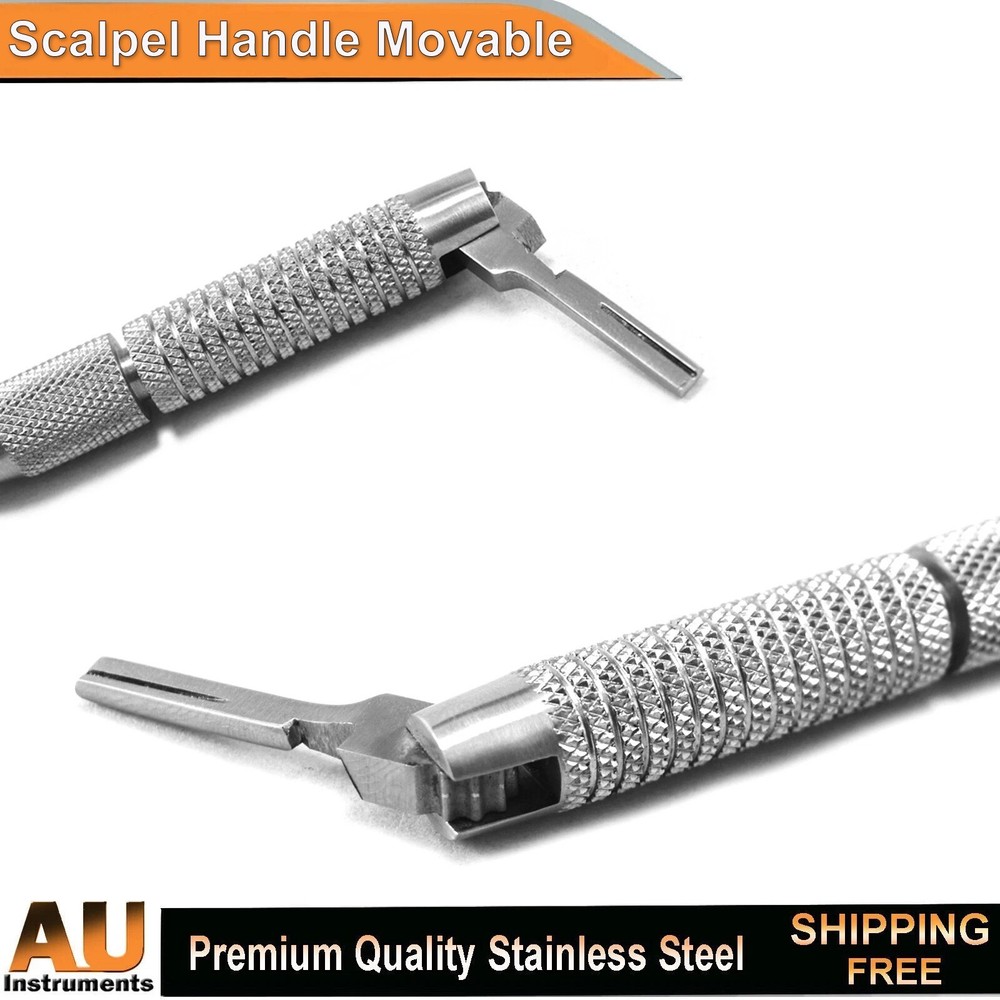 Surgical Scalpel Handle Movable Head Dissecting Rotatable Adjustable Instruments