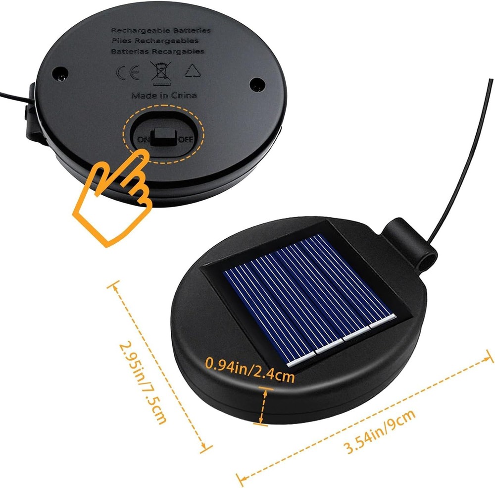 2 Pack Replacement Solar Panel for Outdoor Lights, Solar Lights Replacement P...