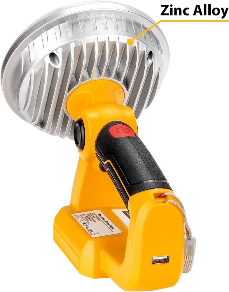 30W 2000LM Rechargeable Flashlight LED Work Light for DEWALT 20V MAX Batteries