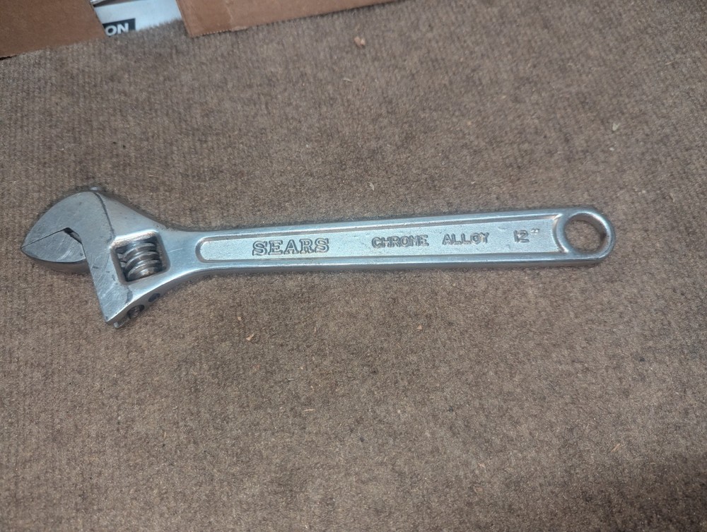 Vintage 12" Sears Adjustable Wrench